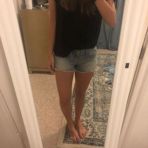 Low rise PINK blue jean shorts